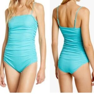 NWT Free People Aqua Ruched Tank Top